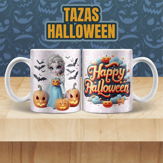 32 Diseños Plantillas Tazas Halloween en Jpg