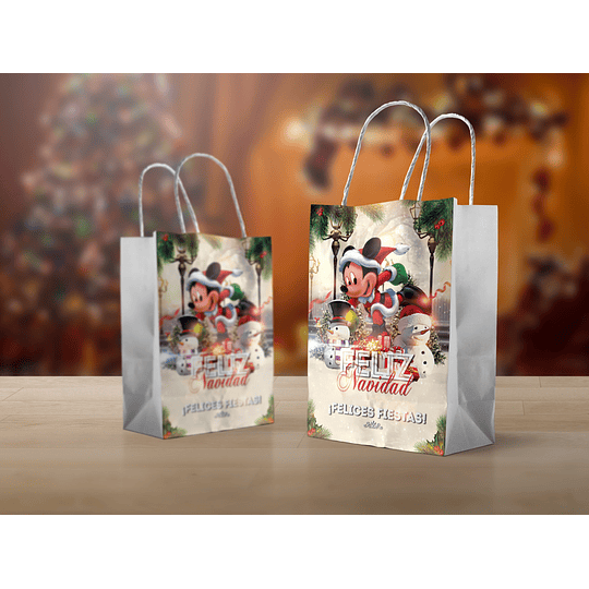 10 Diseños Plantillas Bolsas Bolsitas Navidad Navideño Archivo Png