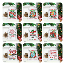 19 Diseños Plantillas Bolsas Bolsitas Navidad Navideño Archivos Png y Editables