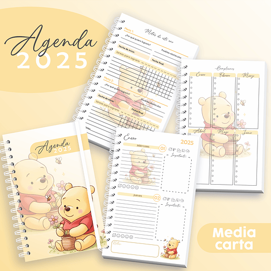 Pack Agendas 2025 2.0 Archivo Diseños Archivos Png y Pdf