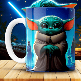 12 Diseños Plantillas Tazas Baby Yoda Archivos Png y Mockups