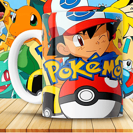 15 Diseños Plantillas Tazas Pokemon 3 Archivos Png y Mockups