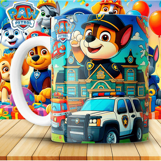 14 Diseños Plantillas Tazas Paw Patrol Archivos Png y Mockups