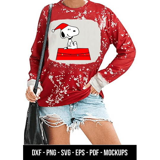 40 Diseños Plantillas Poleras Snopy Navidad Archivos Png y Pdf