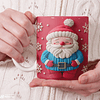 11 Diseños Plantillas Tazas Santa Claus Papa Noel 3D Archivos Png