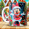 10 Diseños Plantillas Tazas Navidad 3D Disney Archivos Png