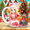 10 Diseños Plantillas Tazas Navidad 3D Disney Archivos Png