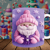 20 Diseños Plantillas Tazas Navidad 3D Santa Claus Archivos Png