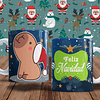 24 Diseños Plantillas Tazas Feliz Navidad Capibara Archivos Png y Editables Psd