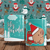 24 Diseños Plantillas Tazas Feliz Navidad Capibara Archivos Png y Editables Psd