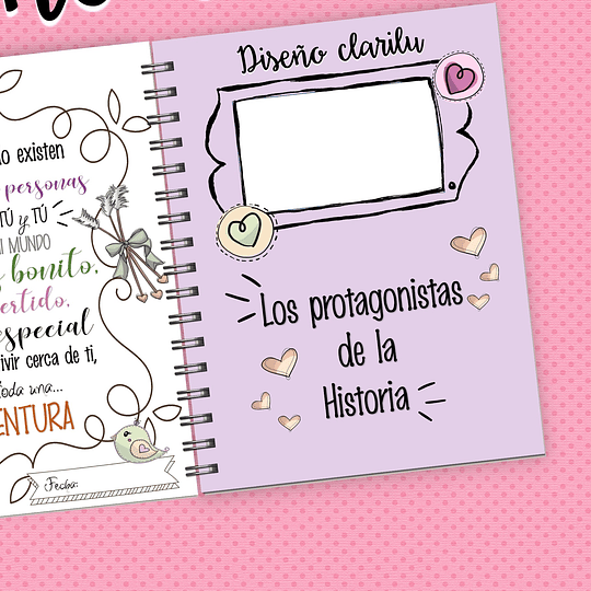 2 Diseños Plantillas Tazas y Álbum San Valentin Enamorados Editable y Png