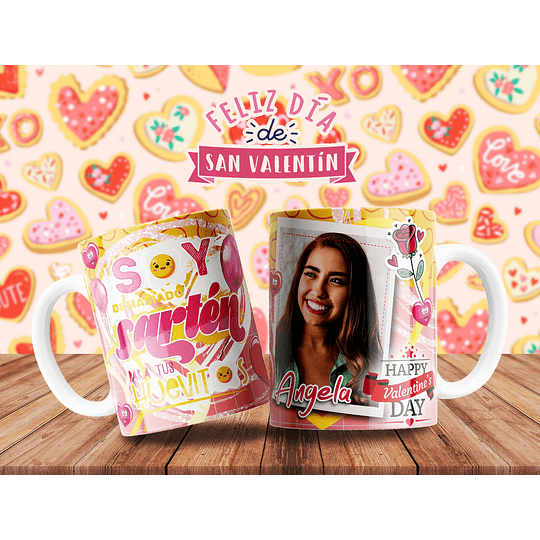 10 Diseños Plantillas Tazas San Valentin Enamorados Editable y Png