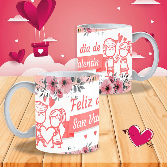 12 Diseños Plantillas Tazas San Valentin Enamorados 2 Editable y Png