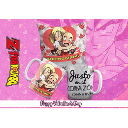 7 Diseños Plantillas Tazas y Cojin San Valentin Enamorados Editable y Png