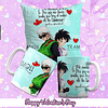 7 Diseños Plantillas Tazas y Cojin San Valentin Enamorados Editable y Png