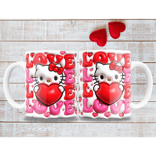 15 Diseños Plantillas Tazas San Valentin 3D Personagens Archivos Png