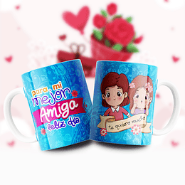 12 Diseños Plantillas Tazas Amistad Archivos Editabels Psd y Jpg