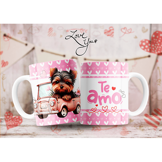 12 Diseños Plantillas Tazas Dog San Valentin Archivos Png