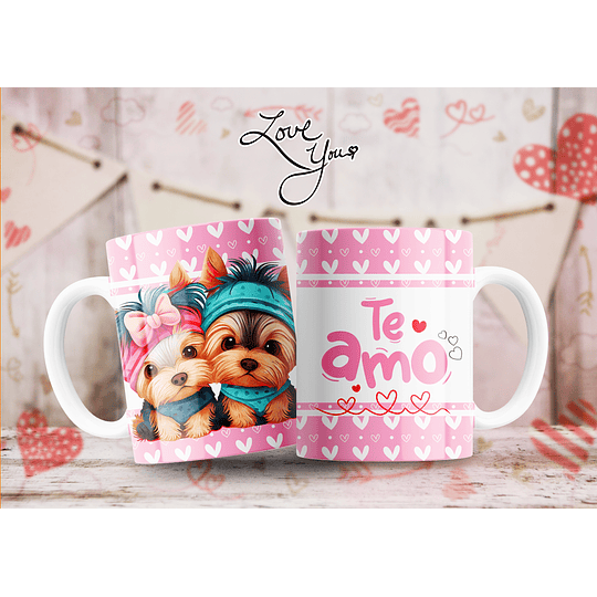 12 Diseños Plantillas Tazas Dog San Valentin Archivos Png