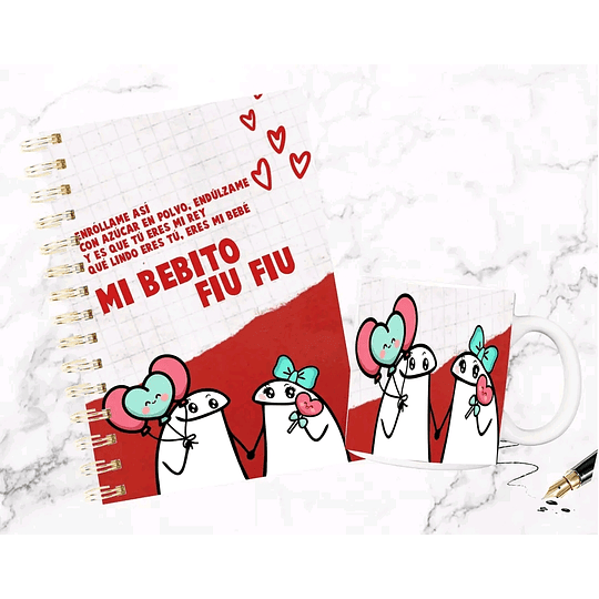 6 Diseños Plantilla Tazas y Libreta Flork Bebito Fiu Fiu San Valentin Archivos Jpg