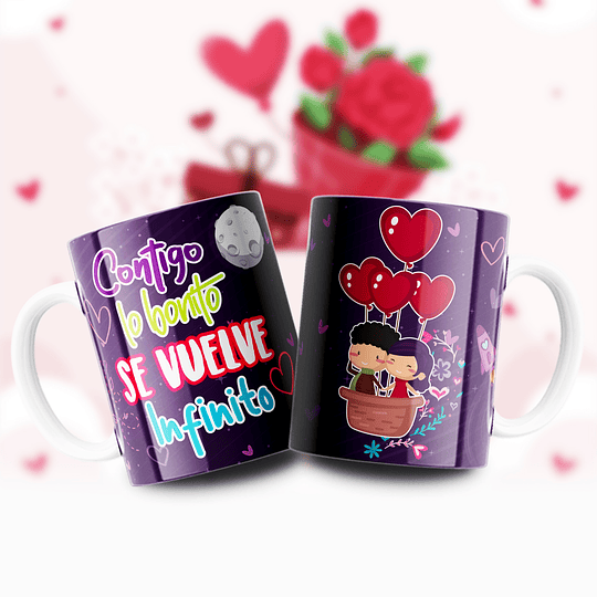 24 Diseños Plantilla Tazas Pareja San Valentin Archivos Editables Psd y Png