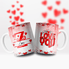 26 Diseños Plantilla Tazas Alfabeto Abecedário Rojo San Valentin Archivos Editables Psd y Png