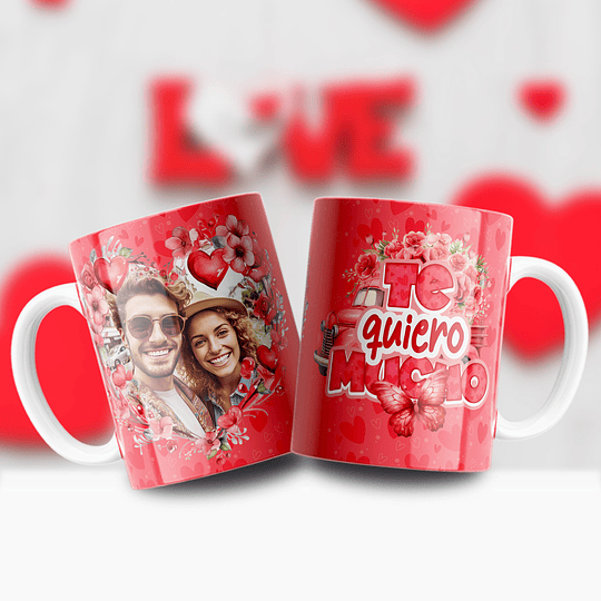 12 Diseños Plantilla Tazas Te Quiero Mucho San Valentin Archivos Editables Psd y Png