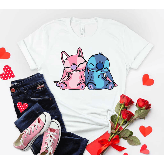 30 Diseños Plantilla Poleras Stitch Love San Valentin Archivos Svg Png