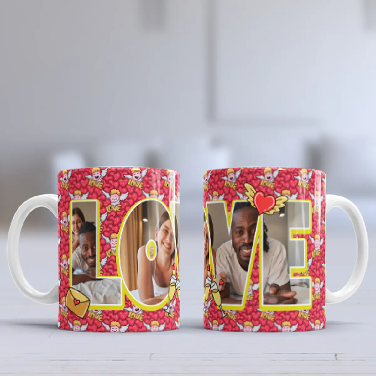 12 Diseños Plantilla Tazas Amor San Valentin Archivos Editab
