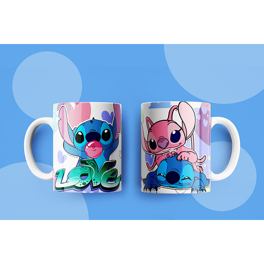 10 Diseños Plantilla Tazas Stitch Love San Valentin Archivos Editables Psd y Png