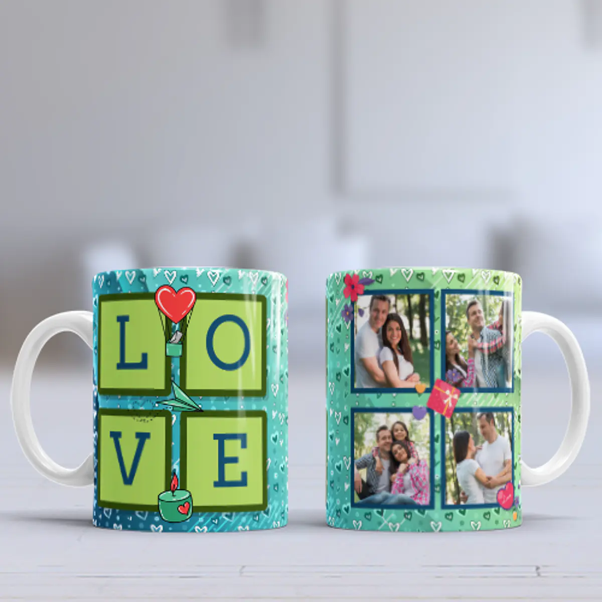 12 Diseños Plantilla Tazas Love San Valentin Archivos Editab