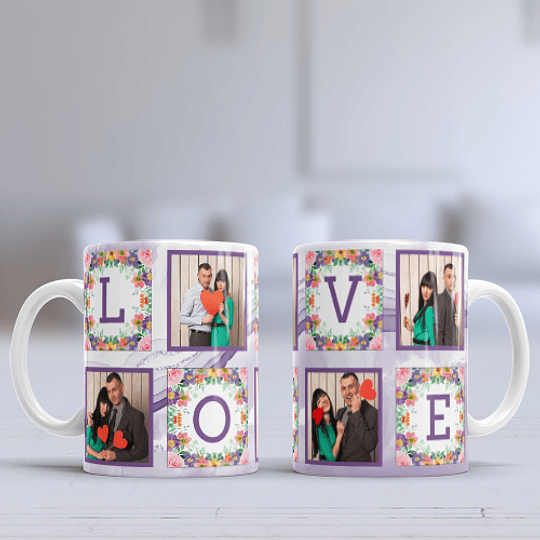 12 Diseños Plantilla Tazas Love San Valentin Archivos Editables Psd