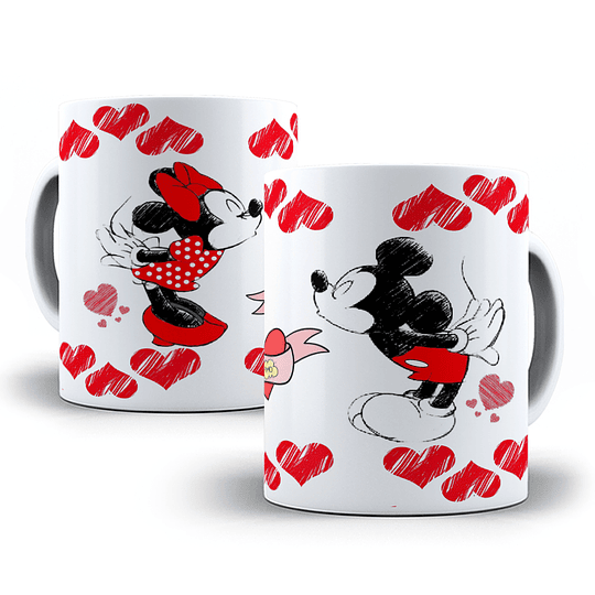 10 Diseños Plantilla Tazas Cojin Mickey San Valentin Archivos Editables Psd y Png