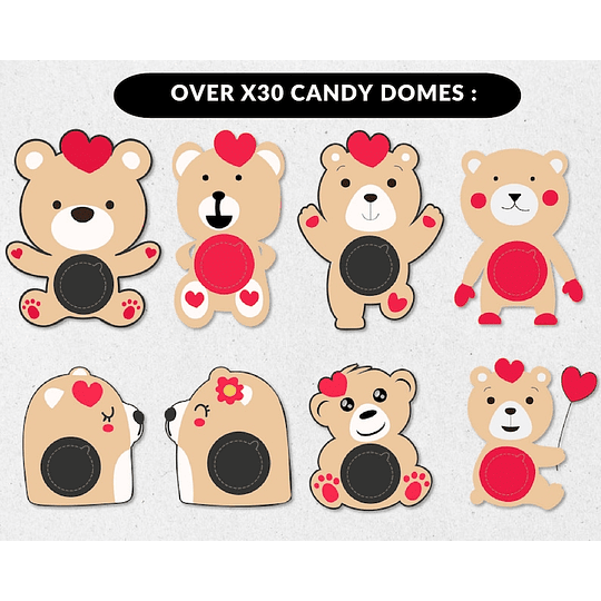 Kit Diseños Plantilla Suporte Caramelos San Valentin Archivos Pdf y Png