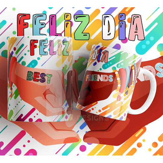 15 Diseños Plantilla Tazas Best Friends Amistad Archivos Editables Psd