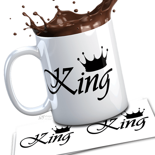 15 Diseños Plantilla Tazas Queen y King Archivo Editable Psd y Png