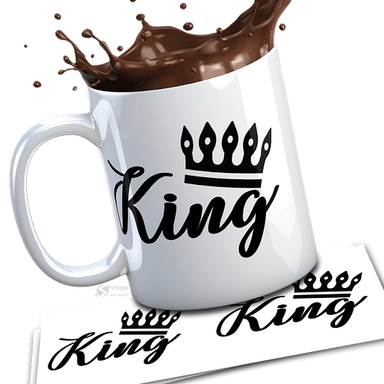 15 Diseños Plantilla Tazas Queen y King Archivo Editable Psd y Png