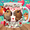 20 Diseños Plantillas Tazas Capibara 3D San Valentin Archivos Png