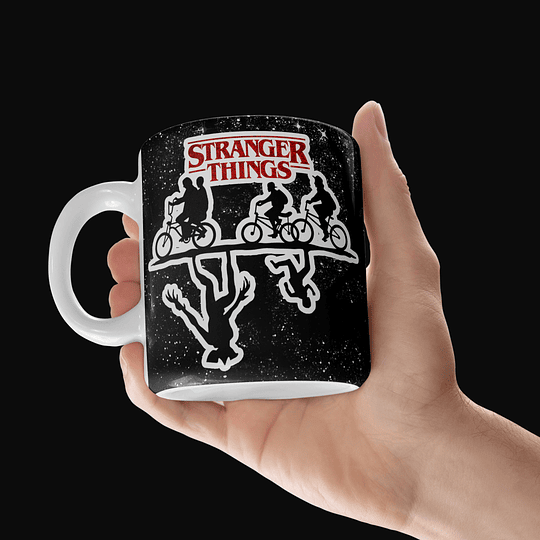 10 Plantillas Diseños Tazas Stranger Things Archivo Png