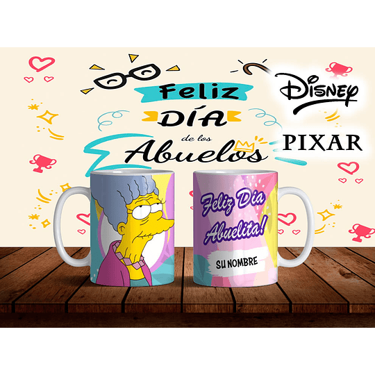 10 Plantillas Diseños Tazas Abuelos Disney Archivo Editable Corel Draw