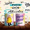 10 Plantillas Diseños Tazas Abuelos Disney Archivo Editable Corel Draw