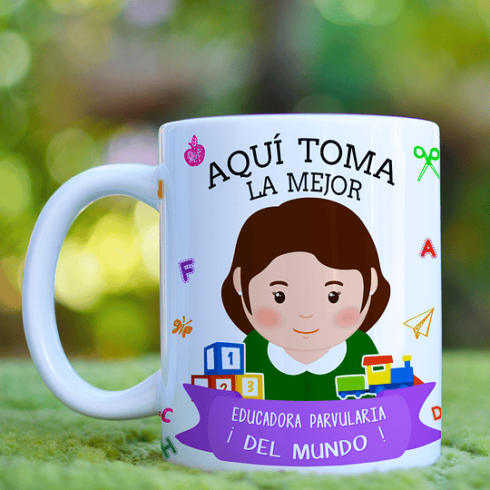 6 Plantillas Diseños Tazas Aqui Toma La Mejor Educadora Parvularia Profesiones Archivo Png y Editable Photoshop