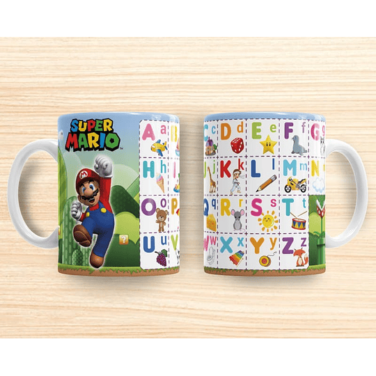 10 Plantillas Diseños Tazas ABC Infantil Abecedario Archivo Png y Editable Photoshop