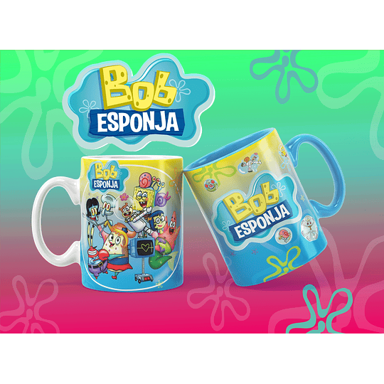 20 Plantillas Diseños Taza Bob Esponja Archivos Jpg