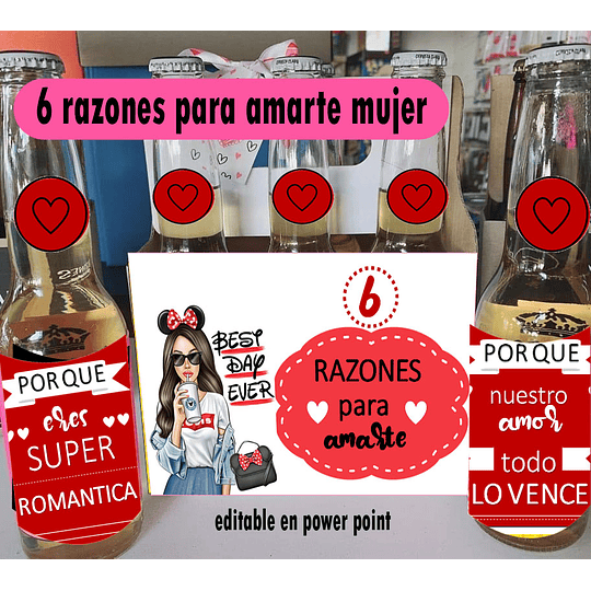 Plantillas Diseños 6 Razones para Amarte Mujer Dia de La Mujer Archivos em Power Point