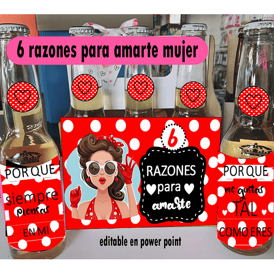 Plantillas Diseños 6 Razones para Amarte Mujer Dia de La Mujer Archivos em Power Point