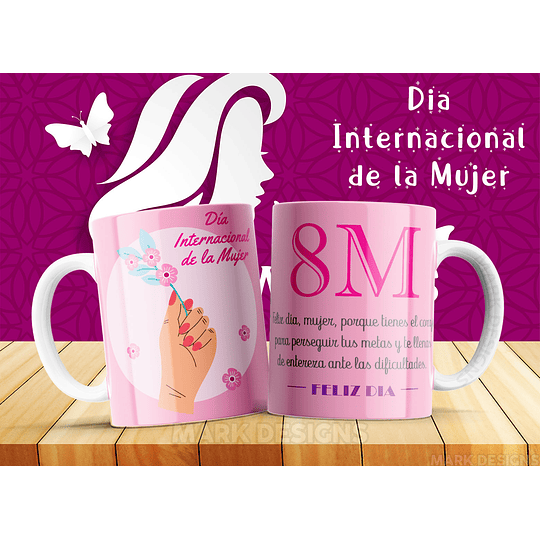 16 Plantillas Diseños Tazas Día de La Mujer 4 Archivos Jpg y Editables Photoshop