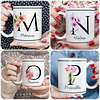 26 Diseños Plantillas Tazas Abecedário Flores Iniciales Archivos Png y Jpg