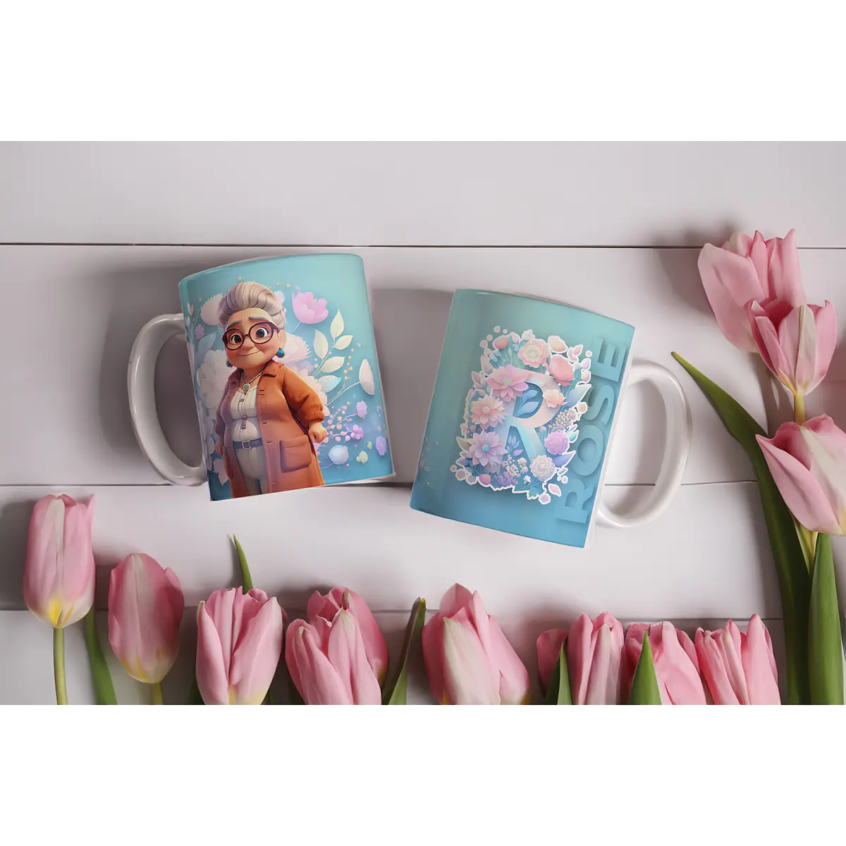 Pack Diseños Plantillas Tazas Abc Con Avatar Archivos Editab