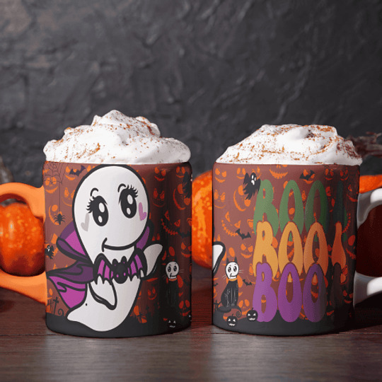 5 Diseños Plantillas Tazas Halloween Flork Archivos Png